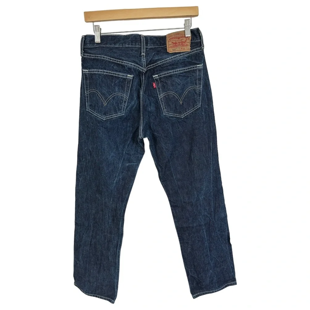 Levi's Original 501 Straight Leg Button-Fly Jeans Dark Stone Wash W33 x L32